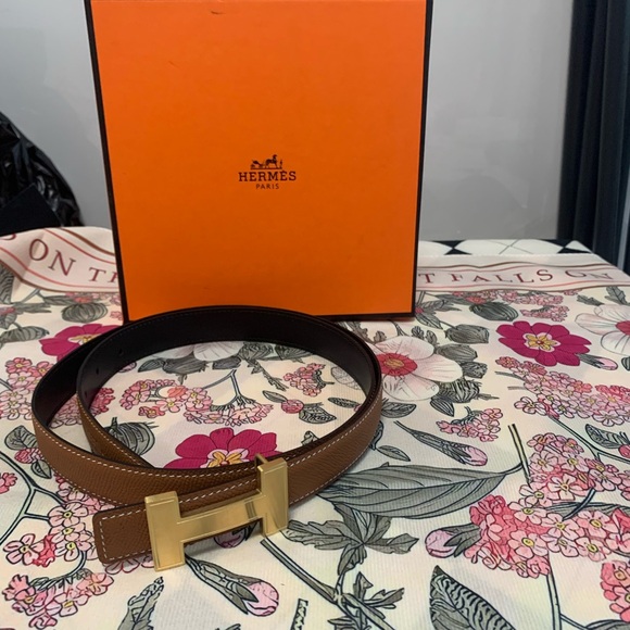Hermes Brown Leather Belt - Picture 1 of 5